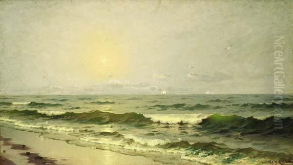 Sunrise Along The Coast Oil Painting by Frank Knox Morton Rehn