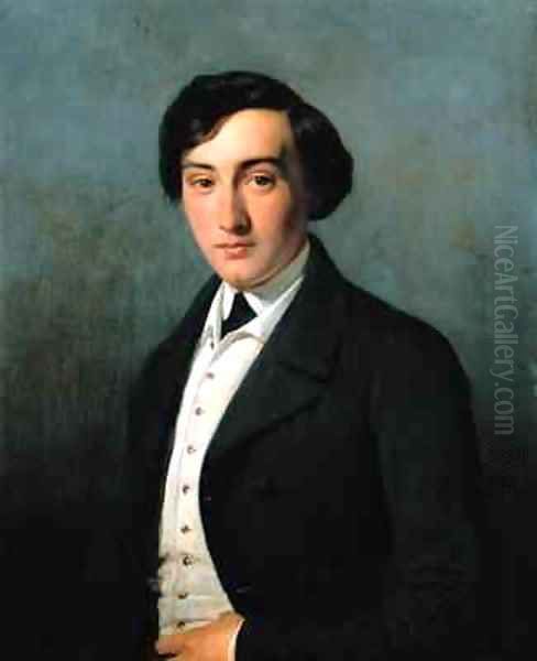 Portrait of Lucien Petipa 1815-98 Oil Painting by Louise Adelaide Desnos