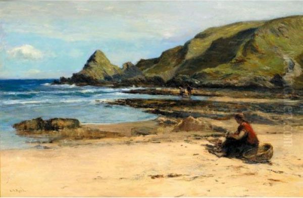 The Seaweed Gatherers Oil Painting by Archibald David Reid