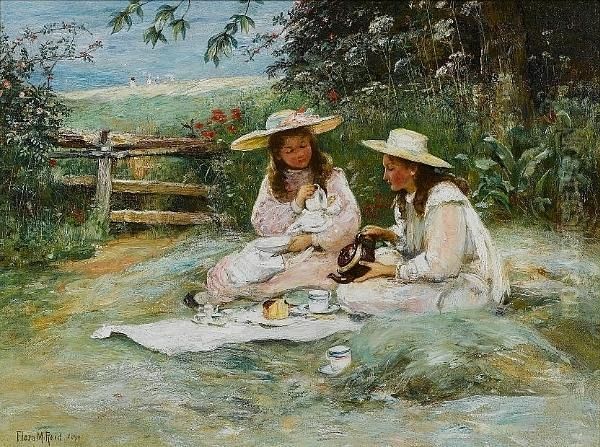 The Picnic Oil Painting by Flora MacDonald Reid