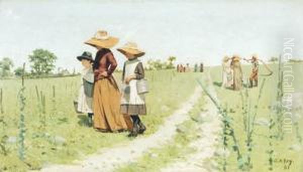 The Berry Pickers Oil Painting by George Agnew Reid