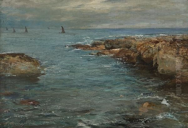 On The Coast Kingsbarns Oil Painting by George Ogilvy Reid