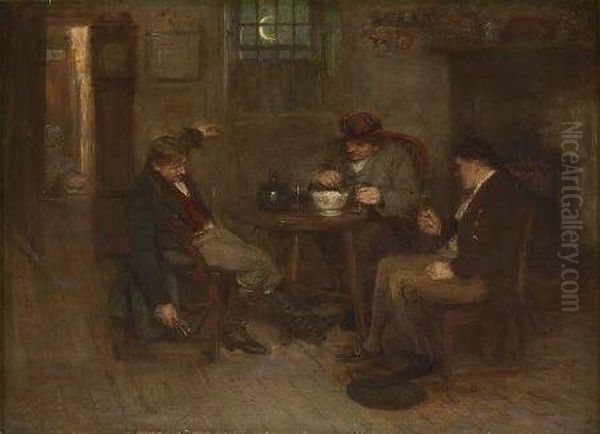 Tavern Interior Oil Painting by George Ogilvy Reid