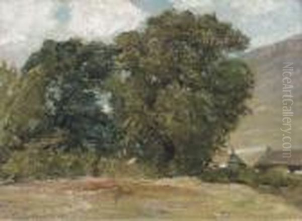 Trees At Mill Mhor, Killin, Perthshire Oil Painting by George Ogilvy Reid