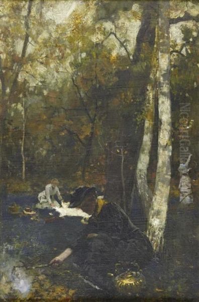 The Picnic Oil Painting by John Robertson Reid