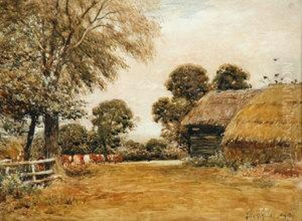 Between Barnet And St Albans Oil Painting by John Robertson Reid