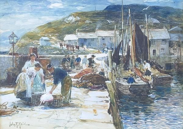 Polperro, Cornwall Oil Painting by John Robertson Reid