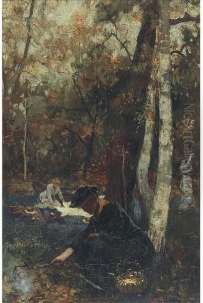 The Picnic Oil Painting by John Robertson Reid