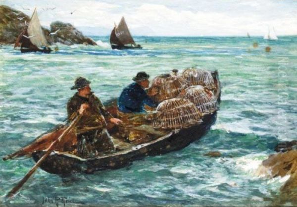 Crabbing Ground Oil Painting by John Robertson Reid