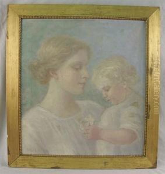 Mother And Child Oil Painting by Robert Reid