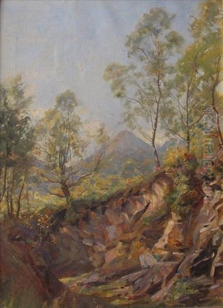 Ben-an In Trossachs By Loch Katrine Side Oil Painting by Robert Payton Reid