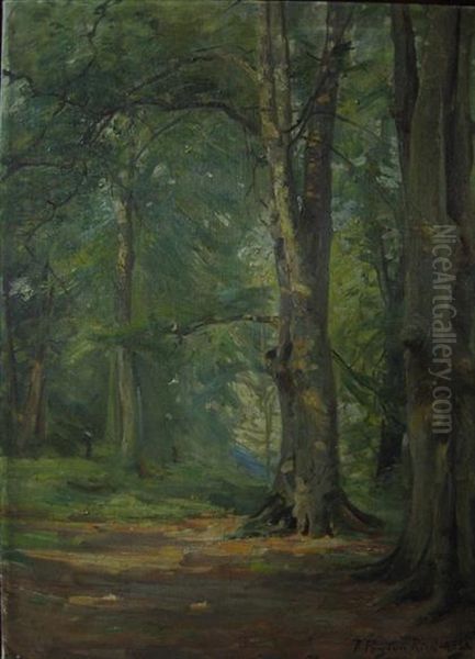 In Slinden Woods Oil Painting by Robert Payton Reid