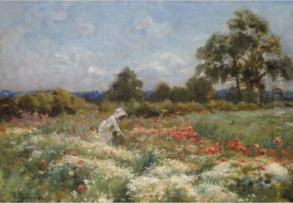 Picking Poppies Oil Painting by Robert Payton Reid