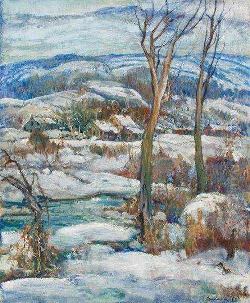 The Creek In Winter Oil Painting by Charles Reiffel