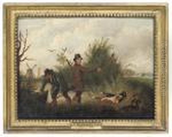 The Duck Shoot Oil Painting by Philip Reinagle