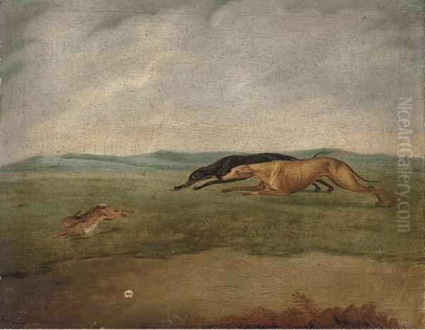 Hare Coursing Oil Painting by Philip Reinagle