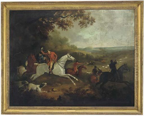 Colonel Thornton, Breaking Cover Oil Painting by Philip Reinagle