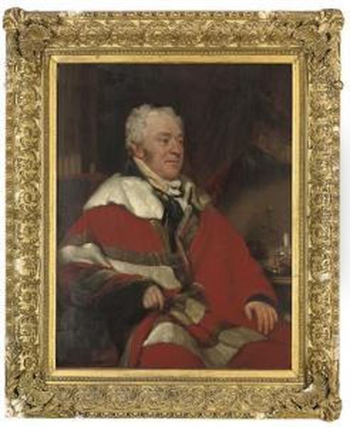 Portrait Of Francis North, 4th 
Earl Of Guilford (1761-1817),three-quarter-length, In Academic Robes Oil Painting by Ramsay Richard Reinagle