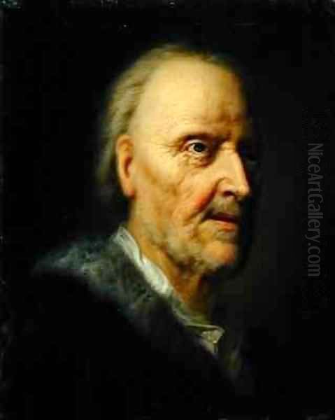 Portrait of an Old Man Oil Painting by Balthasar Denner