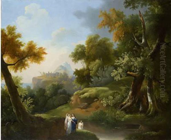 Paysage Anime Oil Painting by Johann Christian Reinhart