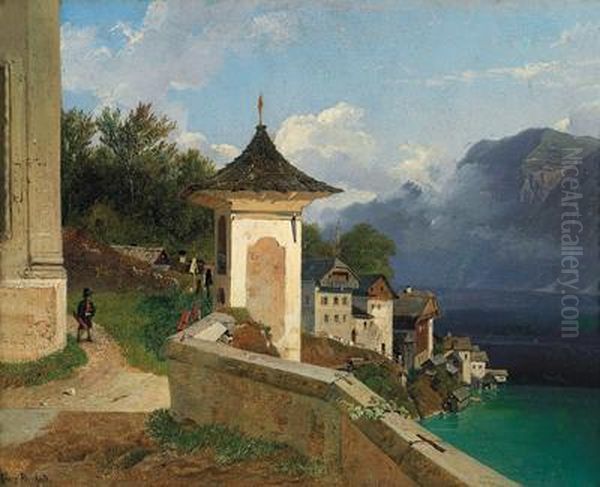 Vom Hallstatter See Oil Painting by Franz Reinhold