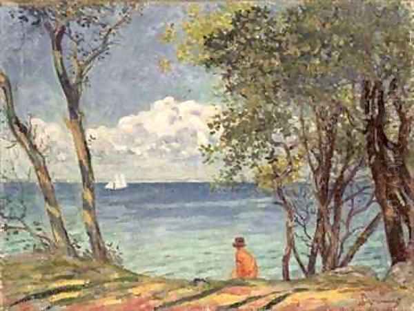 Beside the Water Oil Painting by Emile Alfred Dezaunay