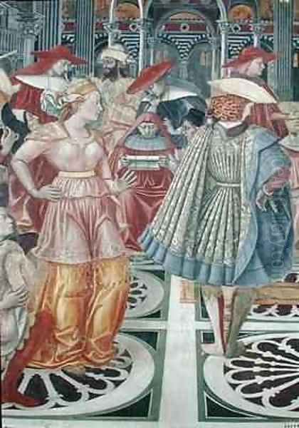 Pope Celestine III Grants Autonomy to the Hospital of Siena 2 Oil Painting by Bartolo Domenico di