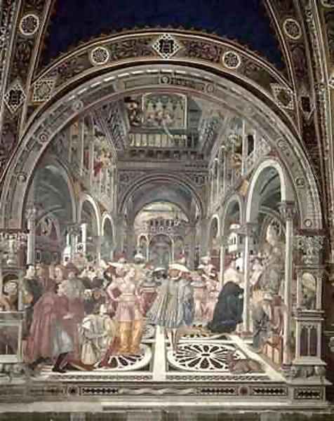 Pope Celestine III Grants Autonomy to the Hospital of Siena Oil Painting by Bartolo Domenico di