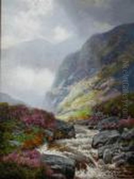 A Glen In Autumn Oil Painting by George Melvin Rennie