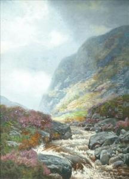 A Highlandstream Oil Painting by George Melvin Rennie