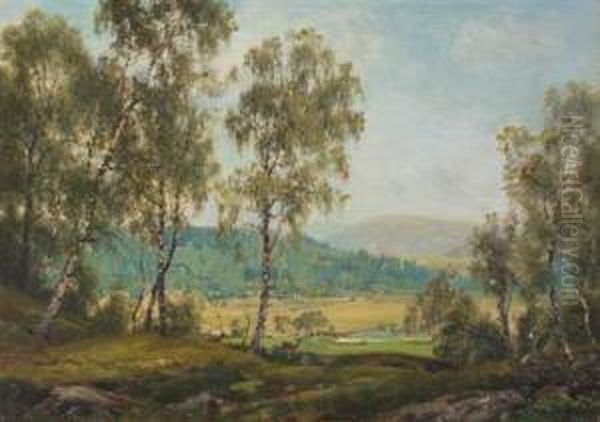 In Glen Gairn, Near Ballater, Autumn Oil Painting by George Melvin Rennie