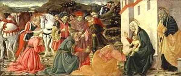 The Adoration of the Magi Oil Painting by Fra Diamante