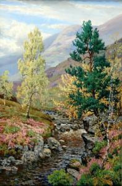 Highland Glen Oil Painting by George Melvin Rennie