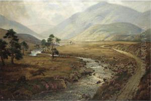 A Glen In Braemar Oil Painting by George Melvin Rennie