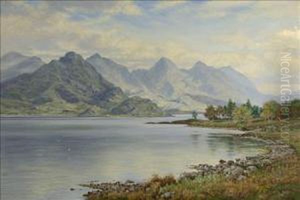 Loch Duich Showing The Five Sisters Of Kintail by George Melvin Rennie