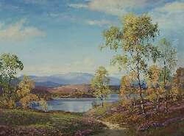 Dinnet Moor Oil Painting by George Melvin Rennie