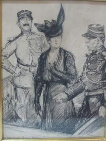 Madame Caillaux, Croquis D'audience Oil Painting by Paul Renouard