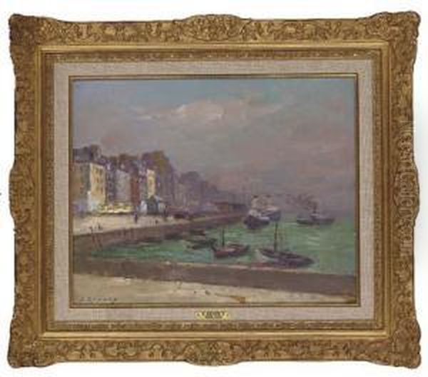 Le Havre Oil Painting by Jules Ernest Renoux