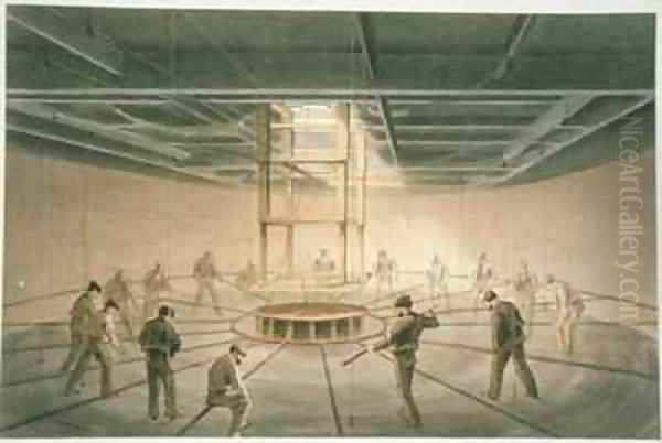 Cable passing out of one of the tanks on board the Great Eastern Oil Painting by Robert Dudley