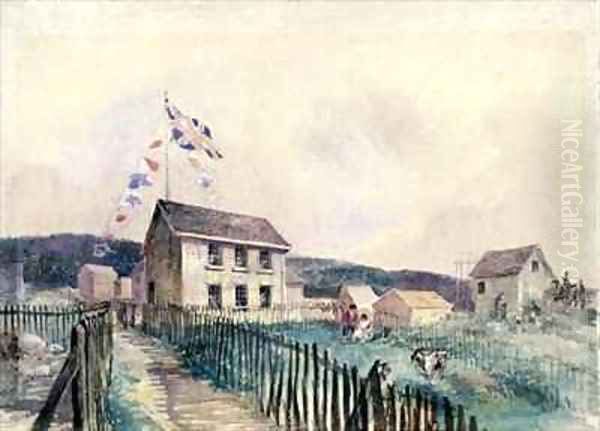 Telegraph Station at Hearts Content Trinity Bay Newfoundland Oil Painting by Robert Dudley