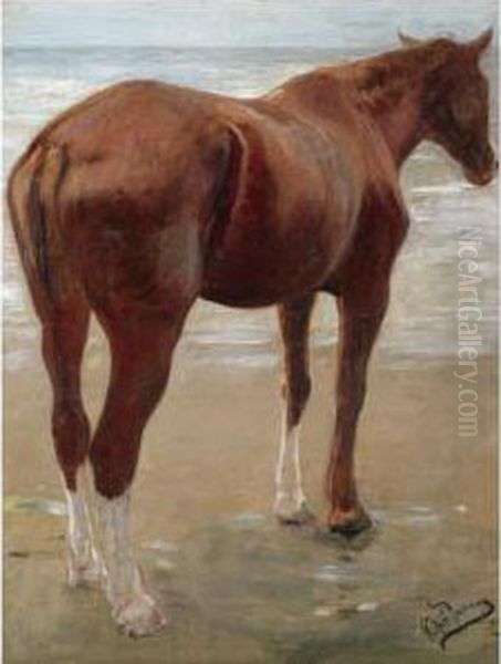 The Bay Horse Oil Painting by Yuri Ilich Repin