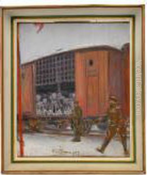 Prisoner Transport Oil Painting by Yuri Ilich Repin