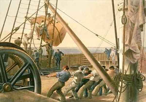 Preparing to launch one of the large buoys by Robert Dudley