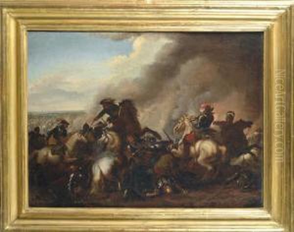 Battaglia Oil Painting by Pandolfo Reschi