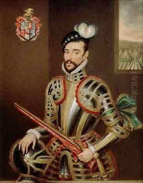 Portrait of William Stanley 1561-1642 6th Earl of Derby Oil Painting by William Derby