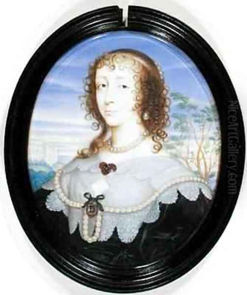 Queen Henrietta Maria 1609-69 Oil Painting by David Des Granges