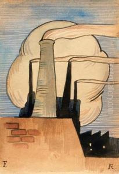 Chimeneas Oil Painting by Fermin Revueltas