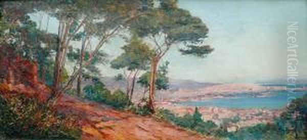 Baied'alger, Vue Du Chemin Des Arcades Oil Painting by Marius Reynaud