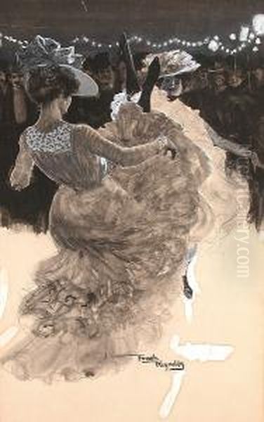 The Dance At The Moulin Rouge Oil Painting by Frank Reynolds