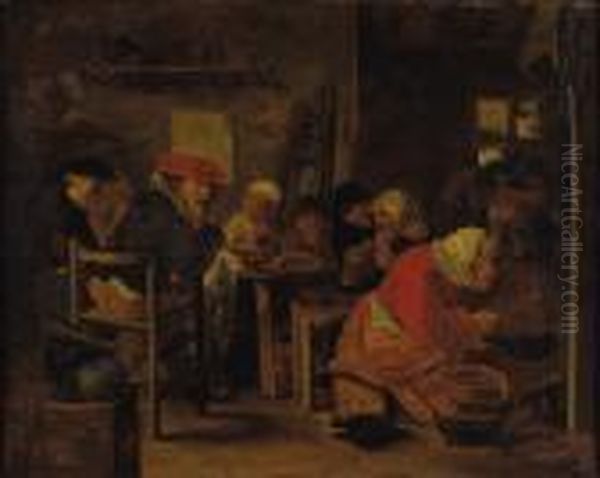 The Feast Oil Painting by Hendricus Engelbertus Reijntjens